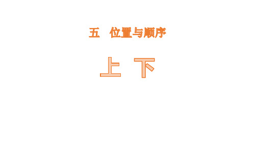 《上下》位置与顺序课件PPT