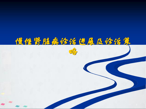 慢性肾脏病诊治进展及诊治策略ppt课件