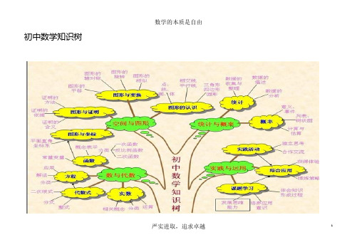 初中数学思维导图(树形图)可打印