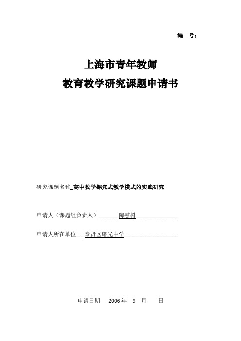 上海市青年教师