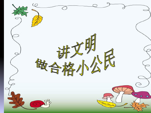 做合格小公民PPT课件