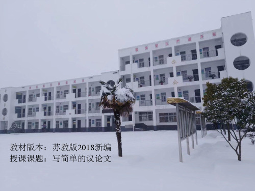 苏教版八年级下册语文：写作 写简单的议论文
