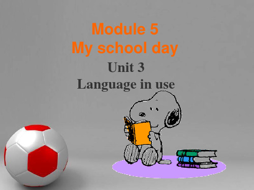外研版七年级上册英语课件：M5 My school day Unit3(共15张PPT)