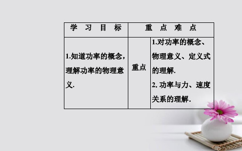 高中物理第七章机械能守恒定律3功率课件新人教版必修2.ppt