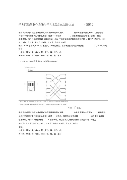 千兆网线的制作方法与千兆水晶头的制作方法(图解)