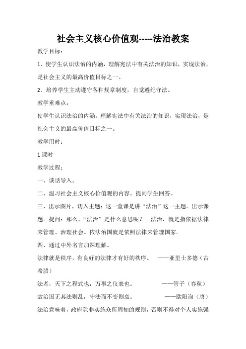 社会主义核心价值观---法治篇