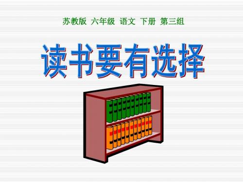 苏教版小学六年级语文下册《读书要有选择》PPT课件 (26)