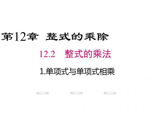 八年级数学上册第12章整式的乘除12.2.1单项式与单项式相乘教学课件(新版)华东师大版