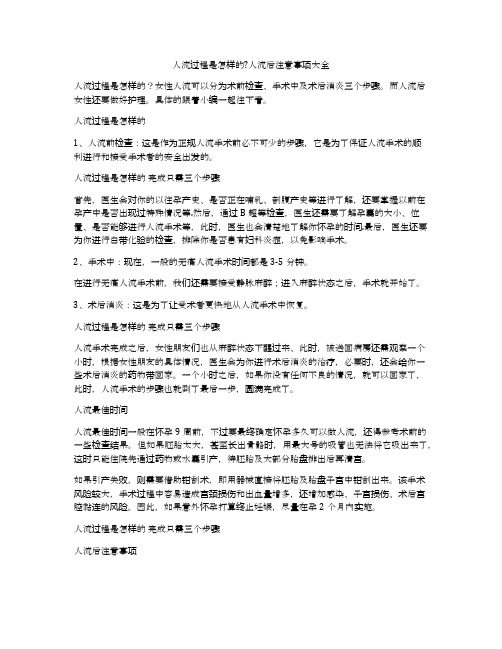 人流过程是怎样的_人流后注意事项大全