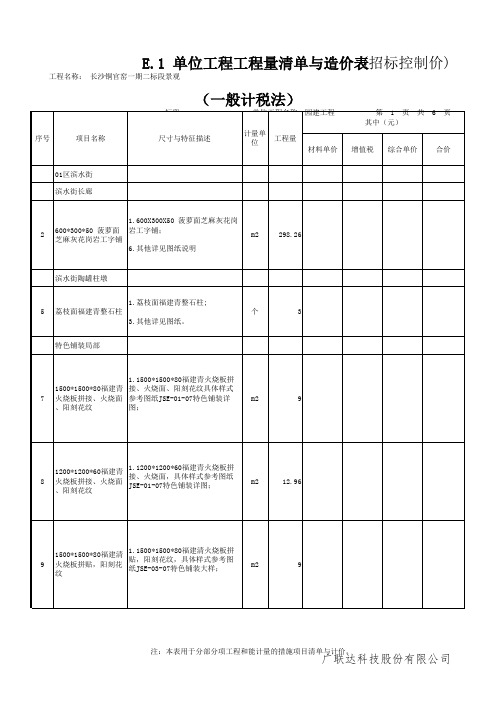 石材清单