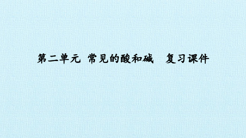 鲁教版(五四学制)九年级化学全一册：第二单元 常见的酸和碱  复习课件
