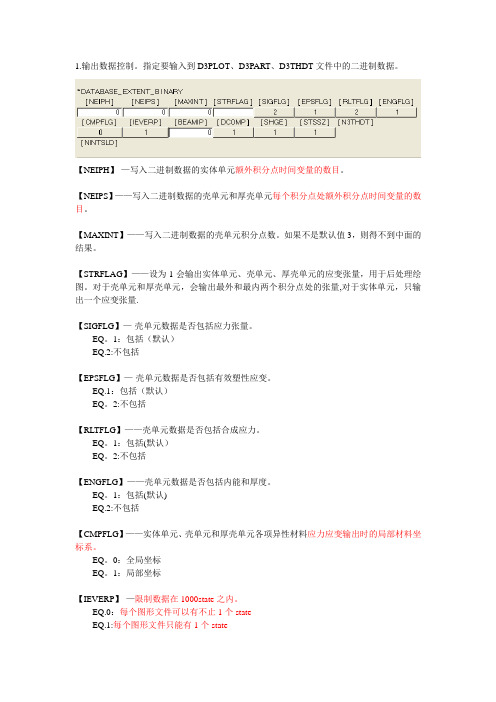 hypermesh中碰撞模拟的控制卡片设置及意义