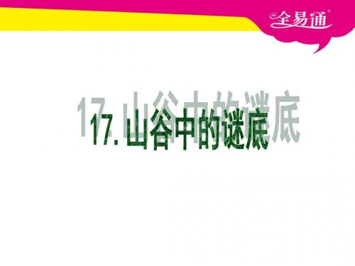 苏教版小学语文6下17《山谷中的谜底》