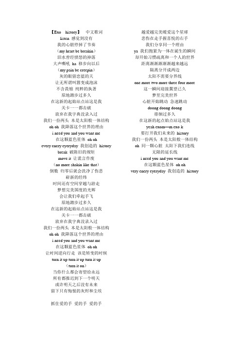 Exo 历史记忆