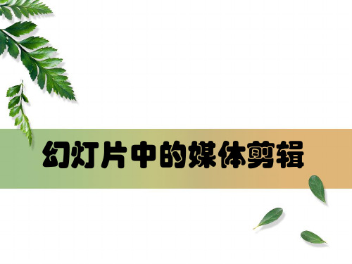 幻灯片中的媒体剪辑