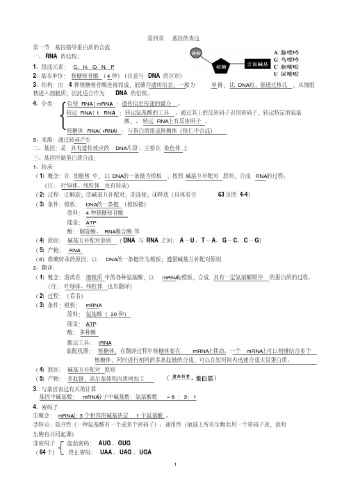 高二生物必修二4、5、6、7章知识点