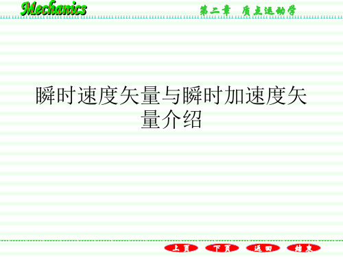 瞬时速度矢量与瞬时加速度矢量介绍.ppt