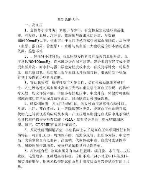 复旦大学附属中山医院 心内科 病历书写之鉴别诊断