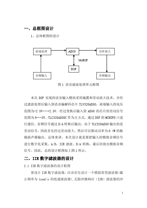 基于DSP的IIR数字滤波器的设计