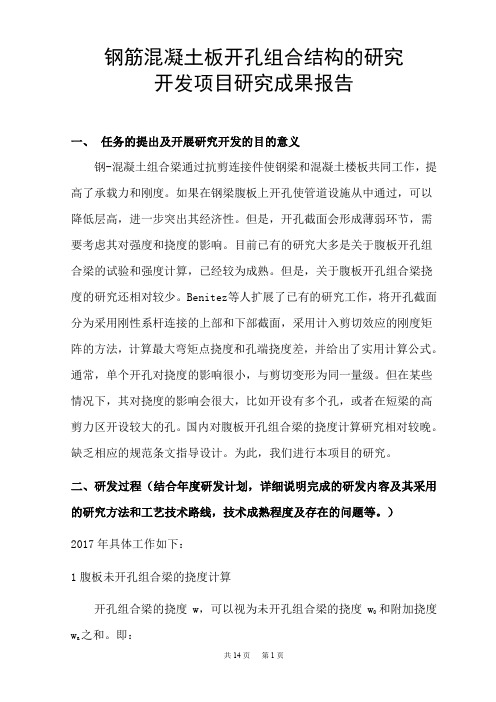 项目研发成果报告