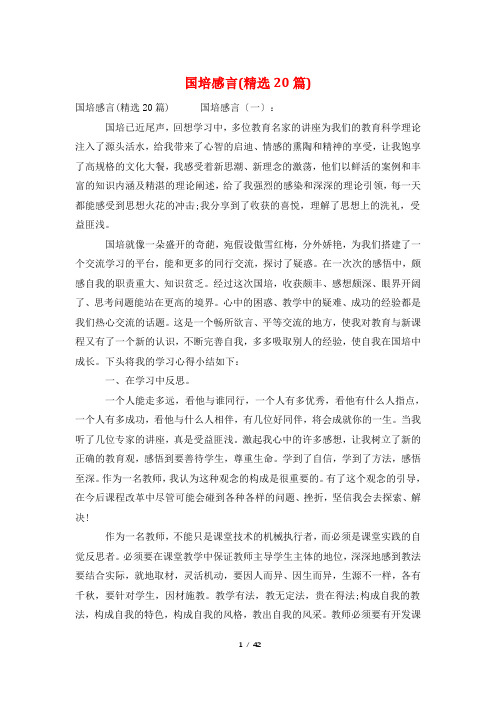 国培感言(精选20篇)