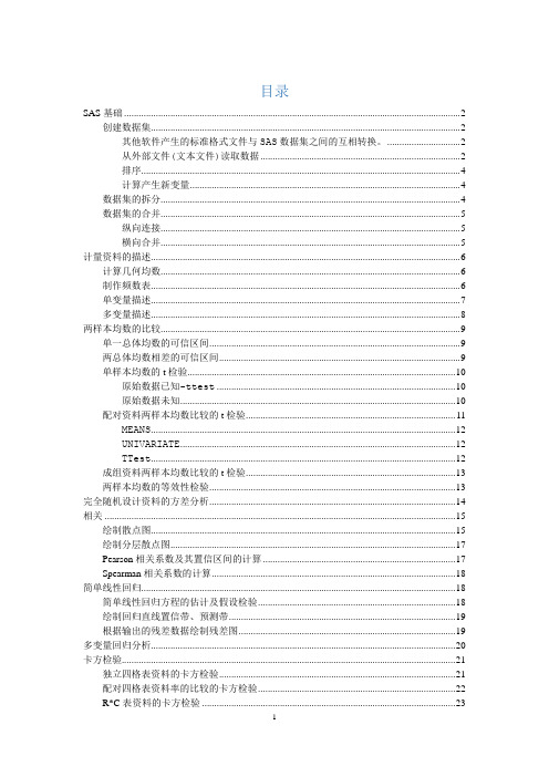 (完整版)SAS程序汇总