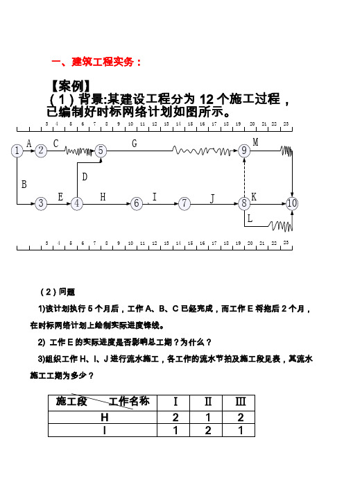 一级建造师建筑工程实务案例大全