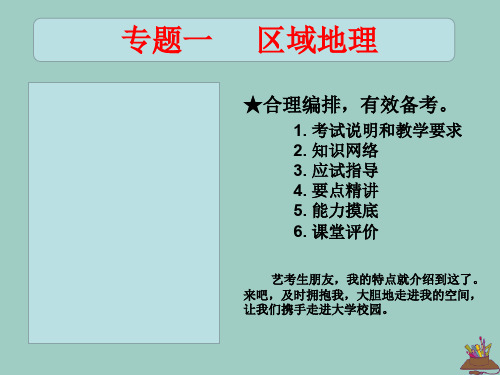(全国通用)2020高考地理艺考生文化课专题一区域地理课时1世界地理课件