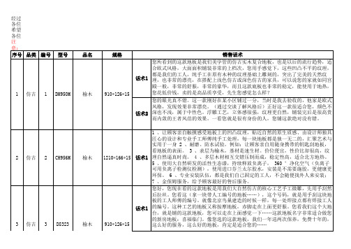 畅销花色术语编辑汇总