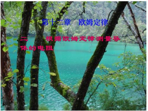 根据欧姆定律测量导体的电阻