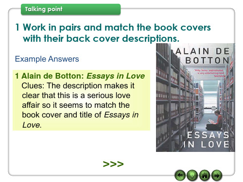 Talking_point 视听说 Book 4  Unit 2 A Good Read  教学课件