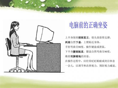 电脑前的正确坐姿课件03