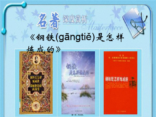 八年级语文名著推荐阅读《钢铁是怎样炼成的》课件苏教版