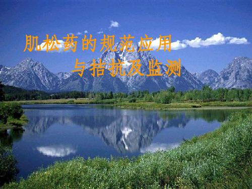 肌松药的规范应用与拮抗及监测(NXPowerLite)