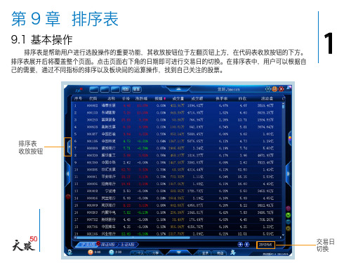 天狼50灵动版用户使用手册第九章 排序表
