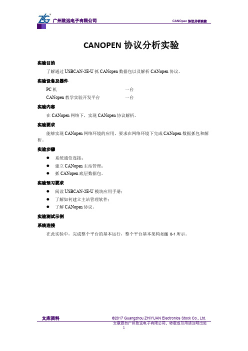 CANOpen协议分析实验