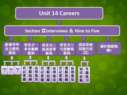 【三维设计】高中英语 Unit14 Careers Section Ⅱ Interviews Nin