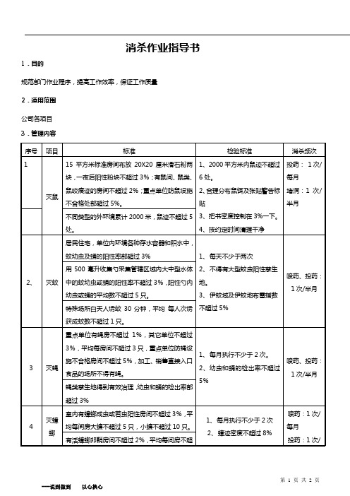 消杀作业指导书