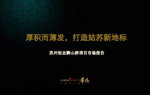 2010年苏州恒业狮山桥酒店式公寓项目市场报告