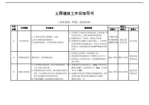 土围堰施工作业指导书