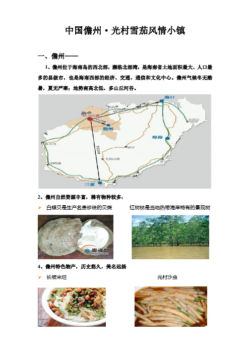 儋州光村雪茄风情小镇介绍