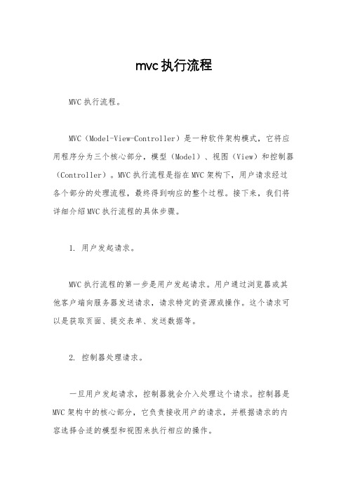 mvc执行流程