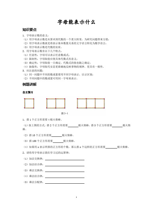 字母能表示什么