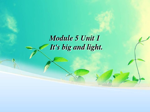 五年级下册英语课件 Module 5 Unit 1 It’s big and light 外研版