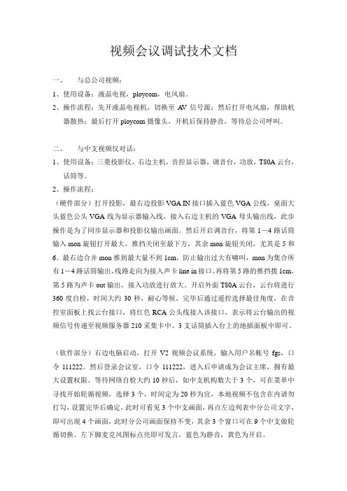 V2视频会议调试技术文档