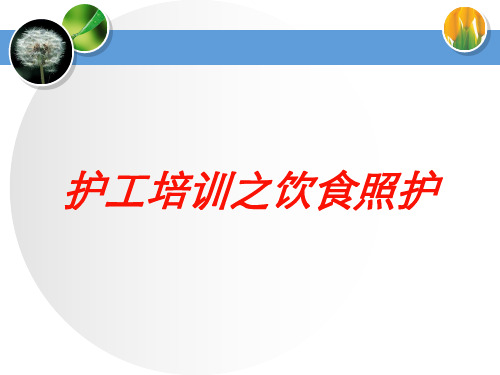 护工培训之饮食照护培训课件