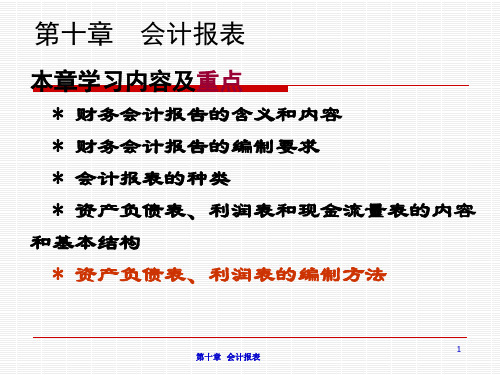 基础会计学之会计报表概述
