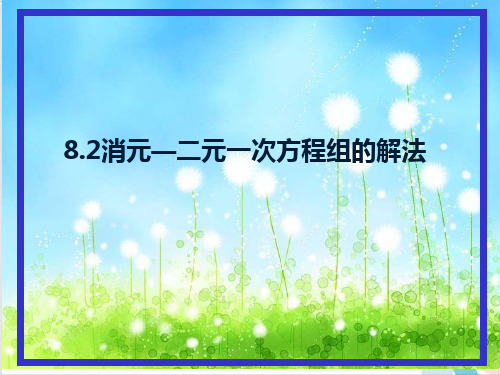 《二元一次方程组》_课件-完美版