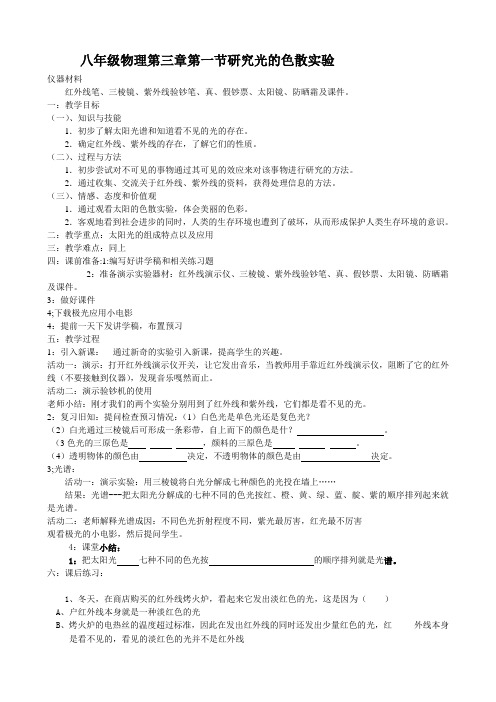 光的色散实验设计