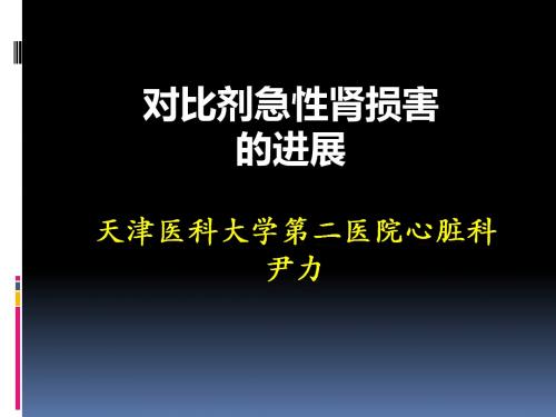 对比剂急性肾损害的进展